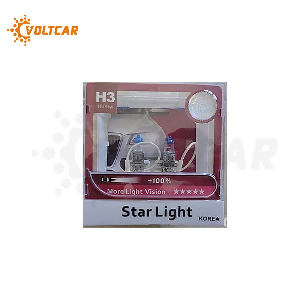 خرید و قیمت لامپ سیم دار افزایشی H3 استارلایت 100 درصد