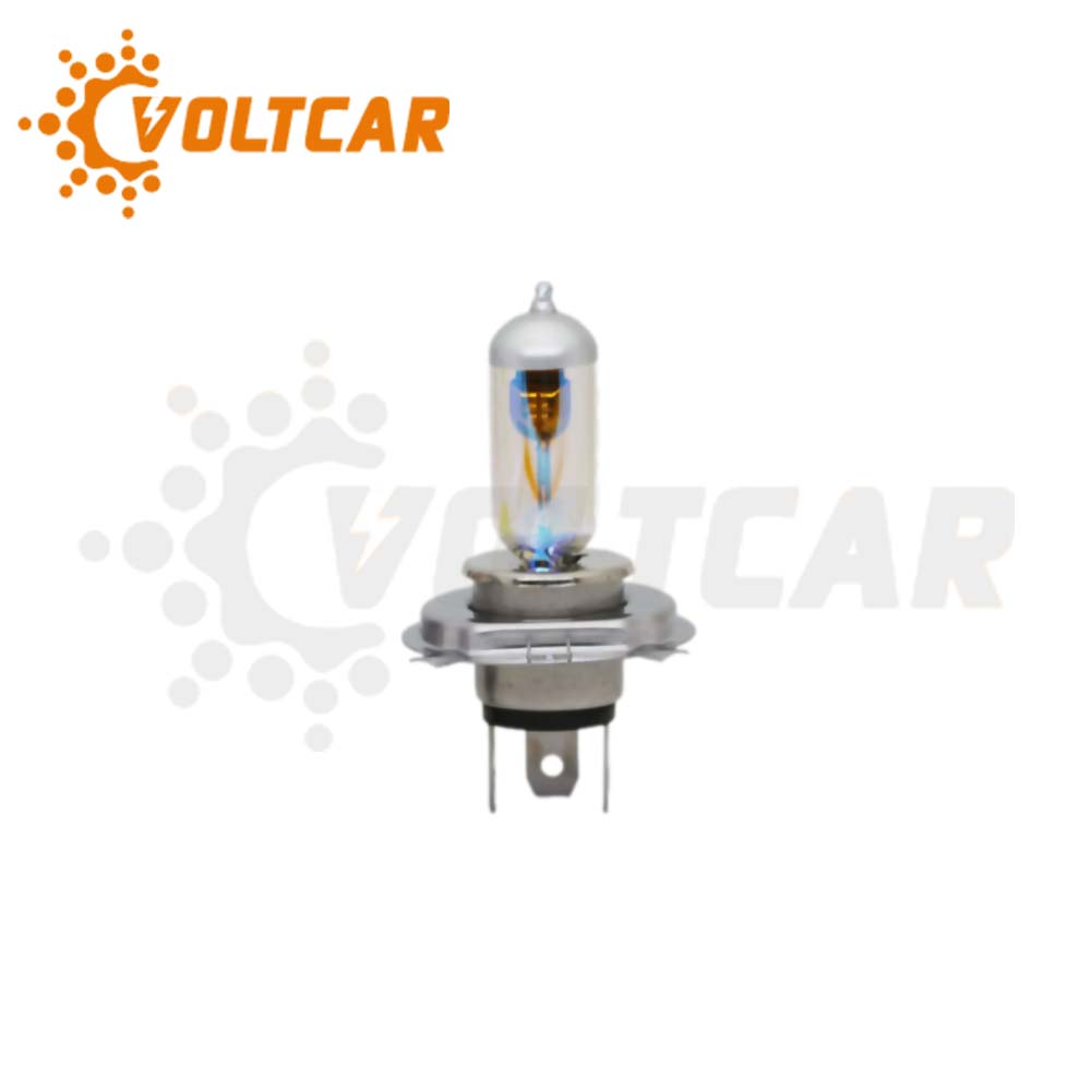 لامپ سه خار هفت رنگ 12 ولت 100/90 وات شاینی ولف H4 (p43t)