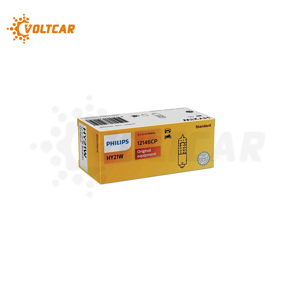 لامپ راهنما kh (مینیاتوری) 12 ولت 21 وات HY21W فیلیپس12146cp